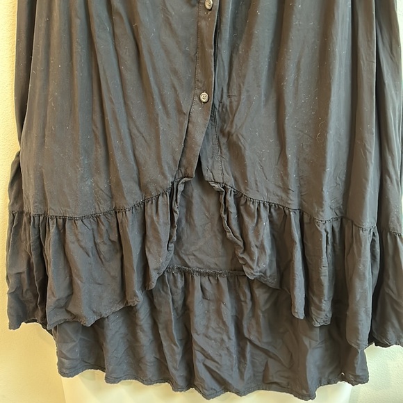 Loft black dress with ruffles size medium. - Picture 5 of 7